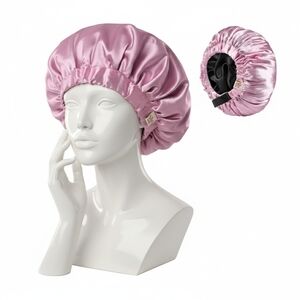 Pink Satin Hair Bonnet
